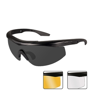 Image of Wiley X Talon Sunglasses - Matte Black / Smoke Grey & Clear & Light Rust