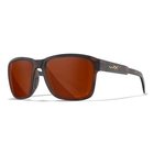 Image of Wiley X Trek Captivate Polarized Sunglasses - Copper Lenses / Matte Havana Brown Frame