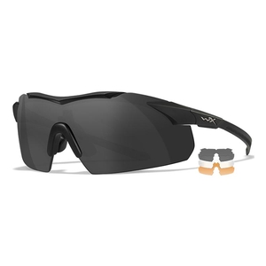 Image of Wiley X Vapor Comm 2.5 Sunglasses - Grey + Clear + Light Rust Lens / Matte Black Frame