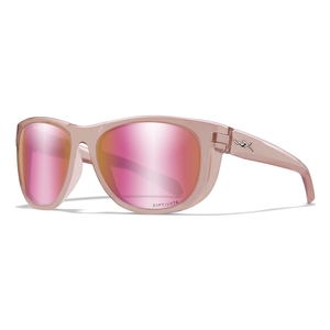 Image of Wiley X Weekender Polarised Sunglasses - Captivate Polarized Rose Gold Mirror Smoke Green Lenses/Crystal Blush Fra