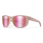 Image of Wiley X Weekender Polarised Sunglasses - Captivate Polarized Rose Gold Mirror Smoke Green Lenses/Crystal Blush Fra