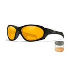 Image of Wiley X XL-1 Advanced Comm Sunglasses - Smoke Grey + Clear + Light Rust Lens/Matte Black Frame