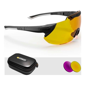 Image of X-Sight Sport 2RX Clay Shooting Glasses Set - Electric Purple/XTRM Yellow