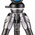 Image of Benro Tortoise Carbon Fibre Lightweight Birdwatching / Travel 4 section Tripod C/W with Flat Base S4PROVideo Head - Wt 2.4Kg