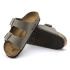 Image of Birkenstock Arizona Birko-Flor Synthetic Leather Sandals - Stone