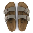 Image of Birkenstock Arizona Birko-Flor Synthetic Leather Sandals - Stone
