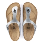 Image of Birkenstock Gizeh Birko-Flor Synthetic Leather Sandals (Women's) - Silver