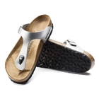 Image of Birkenstock Gizeh Birko-Flor Synthetic Leather Sandals (Women's) - Silver