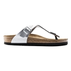 Image of Birkenstock Gizeh Birko-Flor Synthetic Leather Sandals (Women's) - Silver