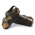 Image of Birkenstock Milano Smooth Leather Sandals (Men's) - Dark Brown