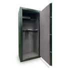 Image of Boston Security BESC14 Gun Cabinet 2mm Walls/5mm Door w/Internal Ammo Locker - Advanced Key Pad (inc. Bolts) - Dark Green