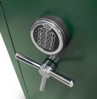 Image of Boston Security BESC14 Gun Cabinet 2mm Walls/5mm Door w/Internal Ammo Locker - Advanced Key Pad (inc. Bolts) - Dark Green