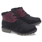 Image of CAT Fret Fur Waterproof Ladies Casual Boots (Women's) - Black/Wine