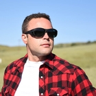 Image of Cocoons Slim Line Polarized Sunglasses - Black Frame / Grey Lens