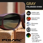 Image of Cocoons Wide Line Polarized Sunglasses - Sand Frame / Grey Lens