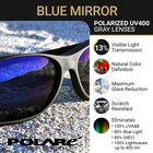 Image of Cocoons Wide Line Polarized Sunglasses - Black Frame / Blue Mirror Lens
