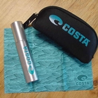Image of Costa Del Mar Fathom Polarised Sunglasses - Black (Frame) Plus Head strap and cleaning Kit - Green Mirror Glass