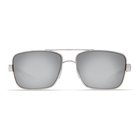 Image of Costa Del Mar North Turn Polarized Sunglasses - Palladium Frame / Silver Mirror 580P Lenses