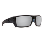 Image of Costa Del Mar Rafael Polarized Sunglasses - Matte Black Teak Frame / Silver Mirror Lenses