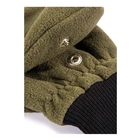 Image of Dents Holland Polarfleece Half Finger Gloves w/Cap Mitt - Sage