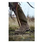 Image of Harkila Forester Textile Rubber Boots (Unisex) - Willow Green/Deep Brown