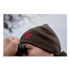 Image of Harkila Aspire Reversible Beanie - Shadow Brown/Red