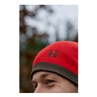Image of Harkila Aspire Reversible Beanie - Shadow Brown/Red