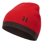 Image of Harkila Aspire Reversible Beanie - Shadow Brown/Red