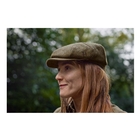 Image of Harkila Kenmore Classic Baker Boy Cap - Forest Green/Herringbone