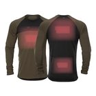 Image of Harkila HEAT USB-C Long Sleeve T-Shirt - Willow Green/Black
