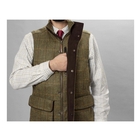 Image of Harkila Kenmore Tweed Waistcoat - Forest Green