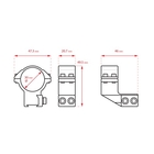 Image of Hawke 2 Piece 30mm HIGH 9-11mm Dovetail Mounts - Reach Forward 1 inch - Matte Black