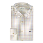 Image of Hoggs of Fife Inverness Cotton Tattersall Shirt - Wine/Blue/Green