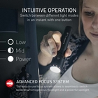 Image of Ledlenser P6R Rechargeable LED Torch - 1200lm - Black