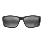 Image of Maui Jim Kanaio Coast Polarised Sunglasses - Matte Soft Black with White and Blue/Neutral Grey