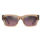 Image of Maui Jim Kenui Sunglasses - Shiny Trans Light Tan Frame/Maui Rose Lens
