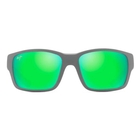 Image of Maui Jim Mangroves Polarised Sunglasses - Matte Dark with Light Grey Interior/MAUI Green