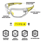 Image of Mechanix Type-X Safety Eyewear - Black Frame/Clear Lens