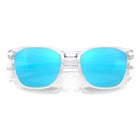 Image of Oakley Objector Prizm Sunglasses - Polished Clear Frame / Prizm Sapphire Lens