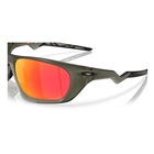 Image of Oakley Lateralis Prizm Sunglasses - Matte Transparent Arctic Surf Frame / Prizm Black Lens