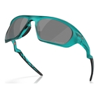 Image of Oakley Lateralis Prizm Sunglasses - Matte Transparent Arctic Surf Frame / Prizm Black Lens