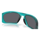 Image of Oakley Lateralis Prizm Sunglasses - Matte Transparent Arctic Surf Frame / Prizm Black Lens