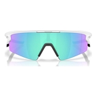 Image of Oakley Sphaera Strike Sunglasses - Matte White Frame / Prizm Sapphire Lens