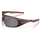 Image of Oakley Neoforma Polarized Sunglasses - Matte Rootbeer Frame / Prizm Black Polarized Lens
