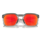 Image of Oakley Hestn SQ Sunglasses - Matte Grey Smoke Frame / Prizm Ruby Lens