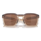Image of Oakley Hestn SQ Sunglasses - Matte Rootbeer Frame / Prizm Tungsten Lens