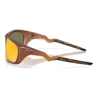 Image of Oakley Lateralis Prizm Sunglasses - Matte Dark Amber Frame / Prizm Ruby Lenses