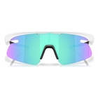 Image of Oakley RSLV Lite Sunglasses - Matte White Frame / Prizm Sapphire Lens