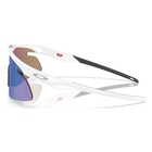 Image of Oakley RSLV Lite Sunglasses - Matte White Frame / Prizm Sapphire Lens