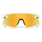 Image of Oakley RSLV Lite Sunglasses - Matte White Frame / Prizm 24K Lens